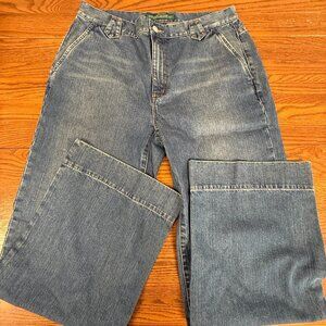 Vintage, Green Label Lauren Jeans Co., wide leg jeans, Size 12